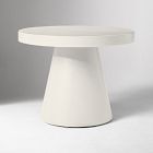 Concrete Pedestal Indoor/Outdoor Round Side Table (18"&ndash;24")