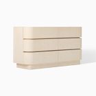 Open Box: Solstice Painted Raffia 6 Drawer Dresser (60") - Whitewash