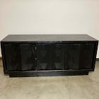 Open Box: Carved Pattern Solid Wood Media Console (60"W x 26"H) - Black