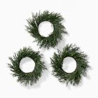 Faux Mini Pine Wreaths (Set of 3)
