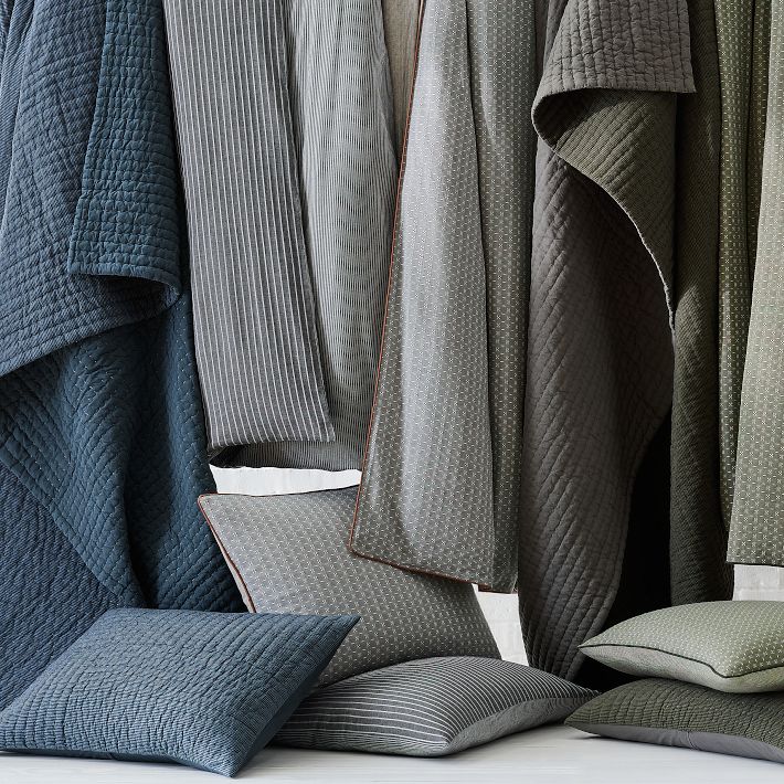 Reversible Micro Pattern Duvet Cover & Shams | West Elm