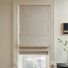 Open Box: Linen Roman Shade With Blackout (44"W x 64"L) - Natural Flax
