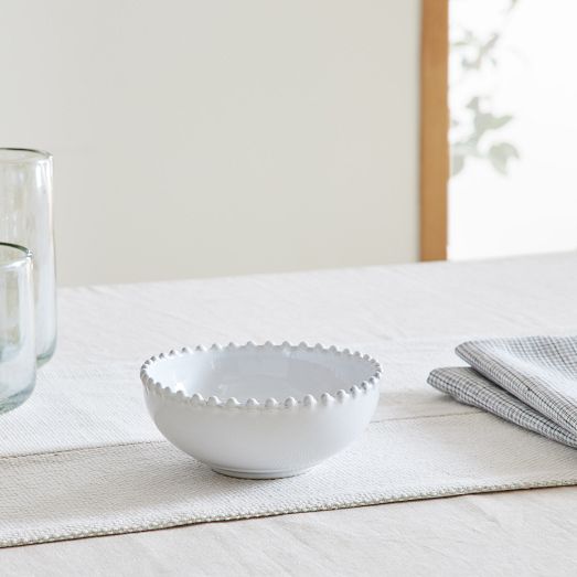 Costa Nova Pearl White Stoneware Low Bowls by West Elm