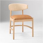 Open Box: Ezra Dining Chair - Ludlow Leather Sesame, Blonde