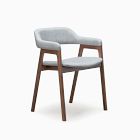 Open Box: Abilene Upholstered Dining Arm Chair - Light Gray, Walnut