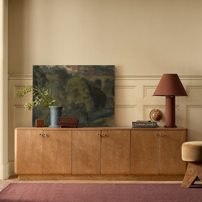 Pierce & Ward Burl Wood Media Console (80