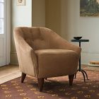 Pierce &amp; Ward Leather Flare Back Chair