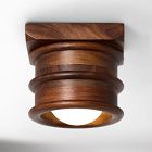 Pierce &amp; Ward Petite Wood Flush Mount (5.5")