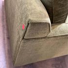 Open Box: Drake Midcentury Right Arm 2 Seater - Performance Distressed Velvet Tarragon, Pecan