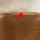 Open Box: Hyde Leather Dining Chair - Saddle Leather Nut, Dark Walnut