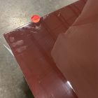 Open Box: Broome Lacquer and Burl Media Console (72") - Rojo Marron, Chrome