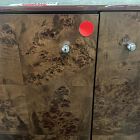 Open Box: Broome Lacquer and Burl Media Console (72") - Rojo Marron, Chrome