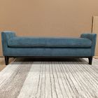 Open Box: Harvey Bench - Performance Distressed Velvet Lagoon, Black