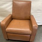 Open Box: Hugh Leather Recliner - Saddle Leather Nut, Cool Walnut Finish