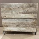 Open Box: Industrial Solid Wood Lateral Modular File Cabinet (32") - Raw Mango