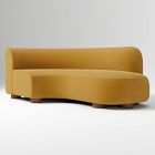 Open Box: Laurent Right Arm Wedge Chaise - Performance Velvet Dijon, Cool Walnut