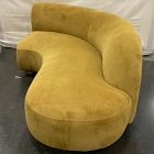 Open Box: Laurent Right Arm Wedge Chaise - Performance Velvet Dijon, Cool Walnut