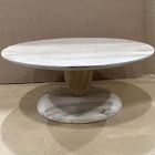 Open Box: Winona Round Pedestal Coffee Table (36") - Cerused White