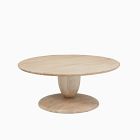 Open Box: Winona Round Pedestal Coffee Table (36") - Cerused White