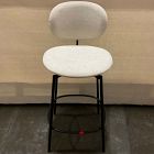 Open Box: Flynn Counter Stool (26") - Performance Chenille Tweed Sand, Dark Bronze Frame