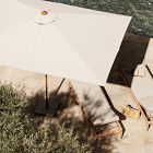 Teak Pole Rectangle Outdoor Umbrella (9.8')