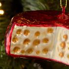 Glass Gouda Cheese Ornament