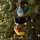 Wood Snowboarder Ornament