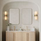 Weston Smooth Glass Indoor/Outdoor Double Short Sconce (16")