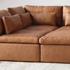 Harmony Modular Leather 6-Piece Pit Sectional (121")