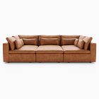 Harmony Modular Leather 6-Piece Pit Sectional (121")
