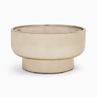 Open Box: Drum Storage Coffee Table (32") - Cerused White/Champagne Bronze