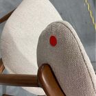 Open Box: Edison Dining Chair - Performance Chenille Tweed Sand, Cool Walnut