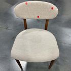 Open Box: Edison Dining Chair - Performance Chenille Tweed Sand, Cool Walnut