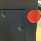 Open Box: Kids Mid Century Nightstand (18") - Navy, Dark Brass