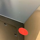 Open Box: Kids Mid Century Nightstand (18") - Nightstand Navy, Dark Brass