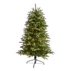 Pre-Lit Faux Snowed Grand Teton Christmas Tree (5'&ndash;7')