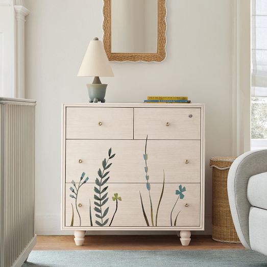 Joseph Altuzarra Painted Botanical Narrow 4-Drawer Dresser (36") by West Elm