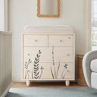 Joseph Altuzarra Painted Botanical Narrow 4-Drawer Dresser with Removable Topper (36")