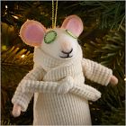 Felt Spa Mouse Ornament