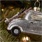 Glass Snowy Car Ornament