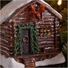 Glass Snowy House Ornament