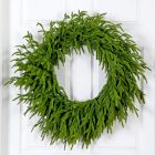 Pre-Lit Faux Natural Norfolk Pine Wreath (24")