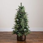 Pre-Lit Faux Snow-Dusted Mixed Pine Tree (4')