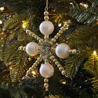 Beaded Star Ornament - Gold