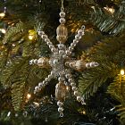 Beaded Star Ornament - Silver