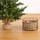 Faux Balsam Fir Tree w/ Woven Jute Planter (3')