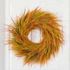 Faux Golden Wheat Wreath (28")