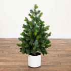 Faux Real Touch Spruce Tree w/ Decorative Planter (3'&ndash;4.5')
