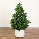 Faux Real Touch Spruce Tree w/ Decorative Planter (3'&ndash;4.5')