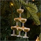Glass Champagne Tower Ornament
